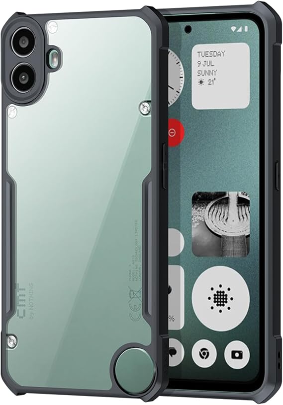 Case Compatible with Nothing CMF Phone 1, [Droproof] [Sweat-Proof] [Fingerprint-Proof] Shockproof Protective Phone Case Fits Nothing CMF Phone 1,Black