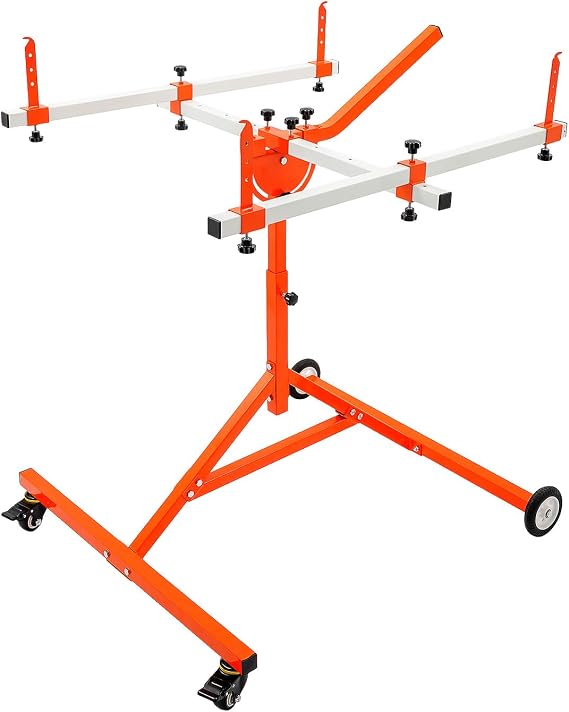 Automotive Paint Stand, Multifunction Painting Rotisserie Stand with 4 Wheels, 180 Rotatable Steel Paint Stand for Car Hoods, Fenders, Bumpers