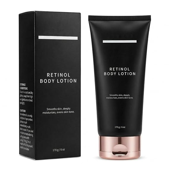 Retinol Body Lotion 170g Firming Body Cream for Crepey Skin, Stretch Marks & Sun-Damaged Skin, Deeply Nourishes and 24hr Moisture & Hydration, Skin Tightening Cream for Neck, Body & All Skin Type