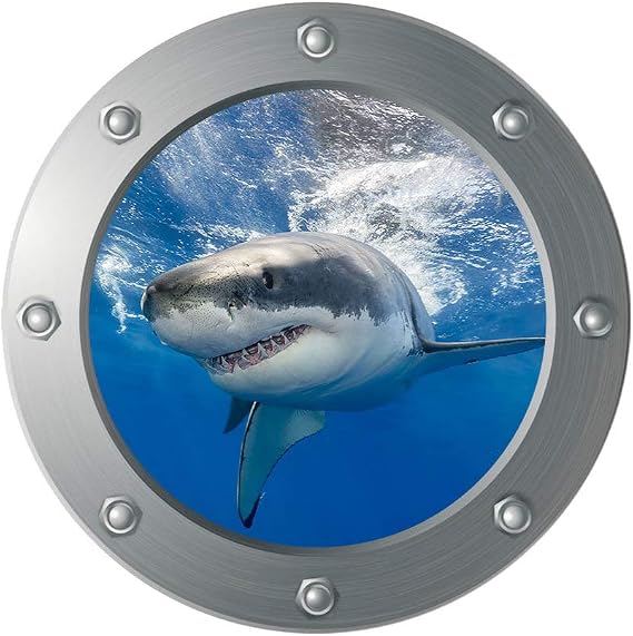 Shark Wall Stickers for Decorative Stickers for Living Underwater World Decals for Bedroom and Home Decoration