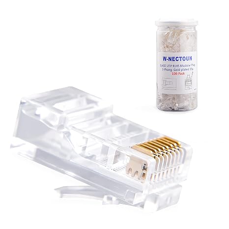 Cat5e RJ45 Connectors 100-PACK,Non-Pass Through