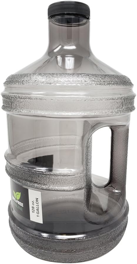 1 Gallon Leak-Proof BPA Free Reusable Plastic Drinking Water Big Mouth Bottle Jug Container with Holder Drinking Canteen