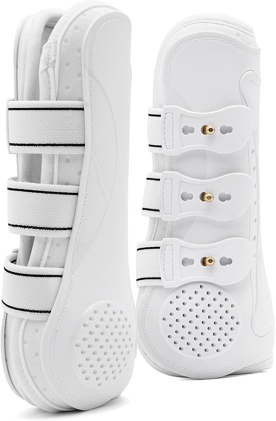 Jeffers Equine Uniquely English Tendon Boots - Open Front Horse Boots, Training Equipment, Protective Gear & Leg Protection for Jumping, Dressage, Training & Travel