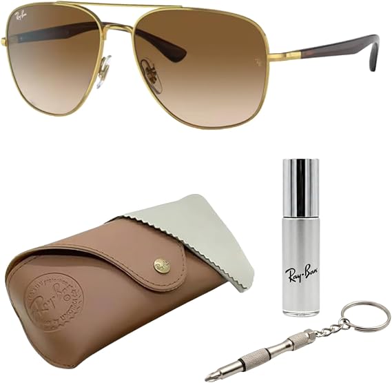 Ray-Ban RB3683 Square Shape Sunglasses with Official Eyewear Kit