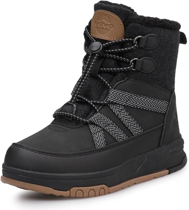 UOVO Boys Snow Winter Boots Kids Waterproof Outdoor Boots Warm Lightweight Slip Resistant (Little/Big Boys)