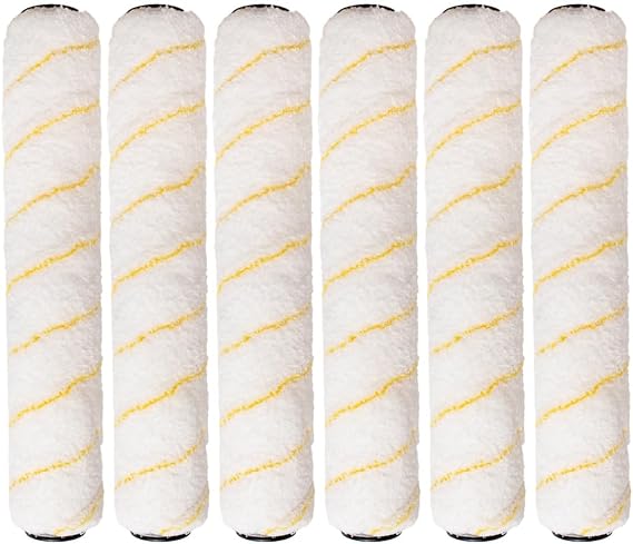 Pro Grade Paint Roller Covers, 14 Inch, 1/2 Inch Microfiber Nap, 6 Pack
