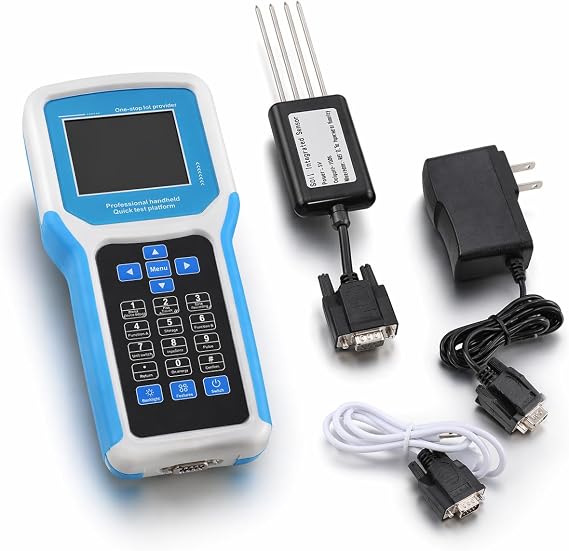 Soil Tester, 7 in 1 Large Digital Display Soil Test Kit with , Temperature, Conductivity, Nitrogen, and Test, Handheld Nutrient Plant Fertilizer Soil Meter Data Logging