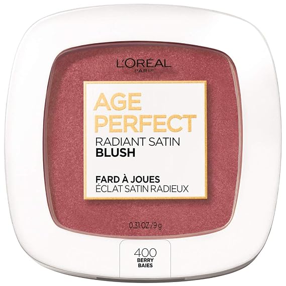 LOreal Paris Age Perfect Radiant Satin Blush with Camellia Oil, Berry
