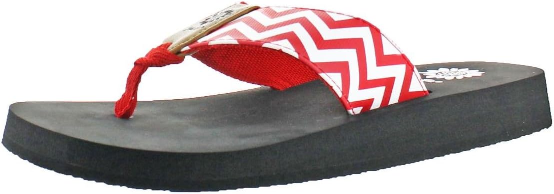 Yellow Box Womens Yulisa Fashion Flip Flop Sandals,Red,10