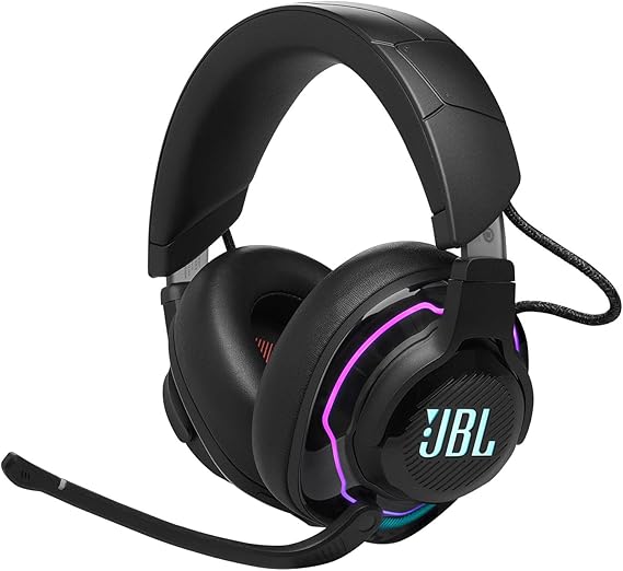 JBL Quantum 910 Wireless Bluetooth Gaming Headset with Noise-Cancelling Technology, Play and Charge Features and Boom Microphone, Black