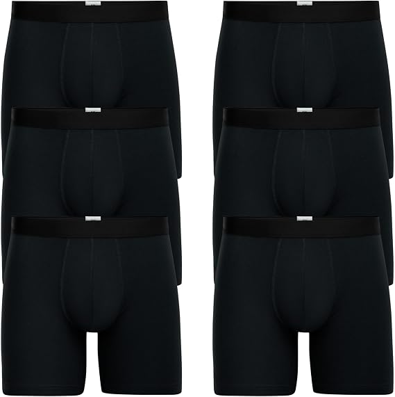 MeUndies Men's Boxer Briefs 6-Pack, 6" Inseam, Breathable UltraModal