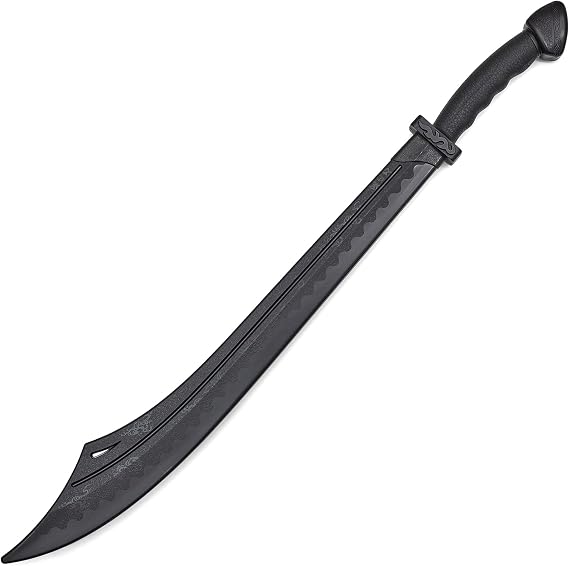Deluxe Martial Arts Black Polypropylene Plastic Kung Fu Broadsword Training sword - 33"