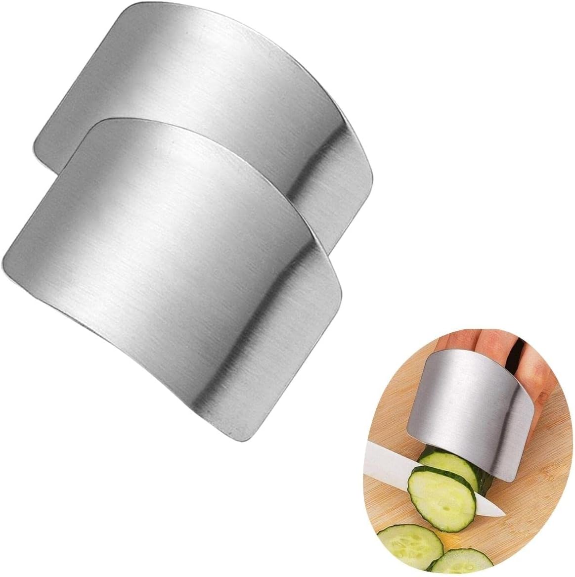 BUFFER® 2-Piece Metal Finger Protector Fast and Safe Cutting Stainless Steel Protective Apparatus