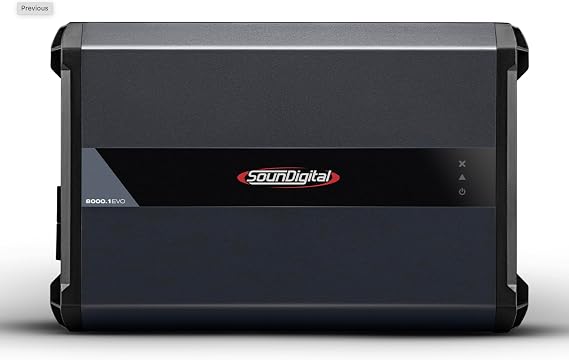 SounDigital Car & Motorcycle Amplifier, 8000 Watts RMS, 1 Ohm, 1 Channel, High Efficiency