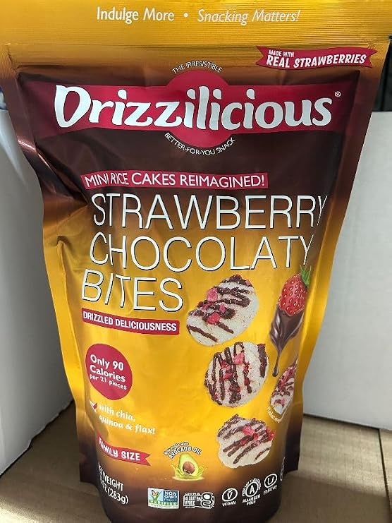Drizzilicious Strawberry Chocolate Mini Rice Cakes, 10 oz
