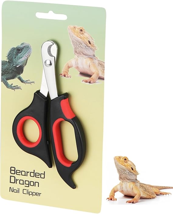 Bearded Dragon Nail Clippers with Precise Angled Edges | Stainless Steel Bearded Dragon Toe Nail Clippers (Reddish Black)