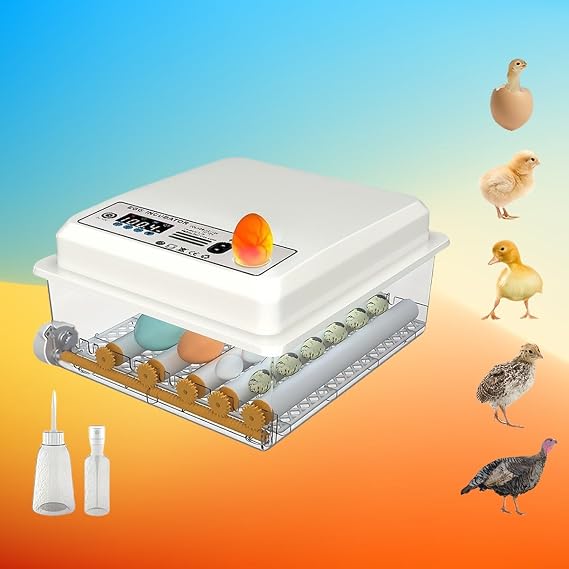 16Egg Incubator with Automatic Egg Turning and Humidity Control, Incubators for Hatching Eggs, Chicken, Ducks, Goose, Pigeon, Quail, Parrot Incubator for Farm, Lab, Science Classroom, Home