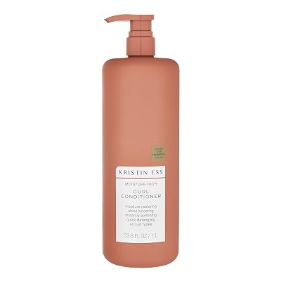 Kristin Ess Hair Moisture Rich Curl Conditioner, 33.8 fl oz, For Curly  Wavy Hair, Detangler, Vegan, Sulfate, Paraben and Silicone Free, Color  Keratin Safe