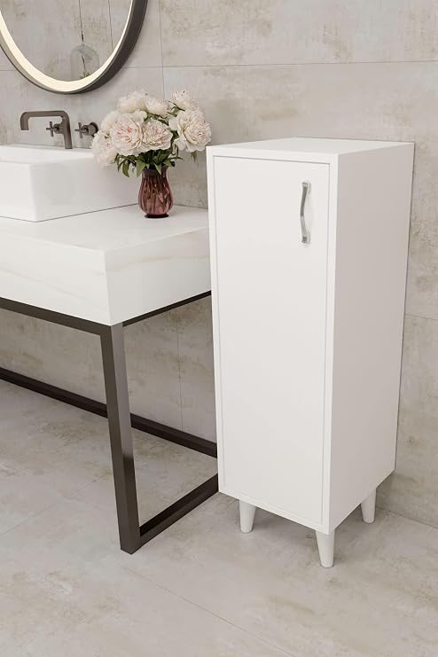 Egecan Mobilya Tek Kapaklı 3 Raflı Banyo Dolabı Havlu Sabunluk Kiler Erzak Ekmek