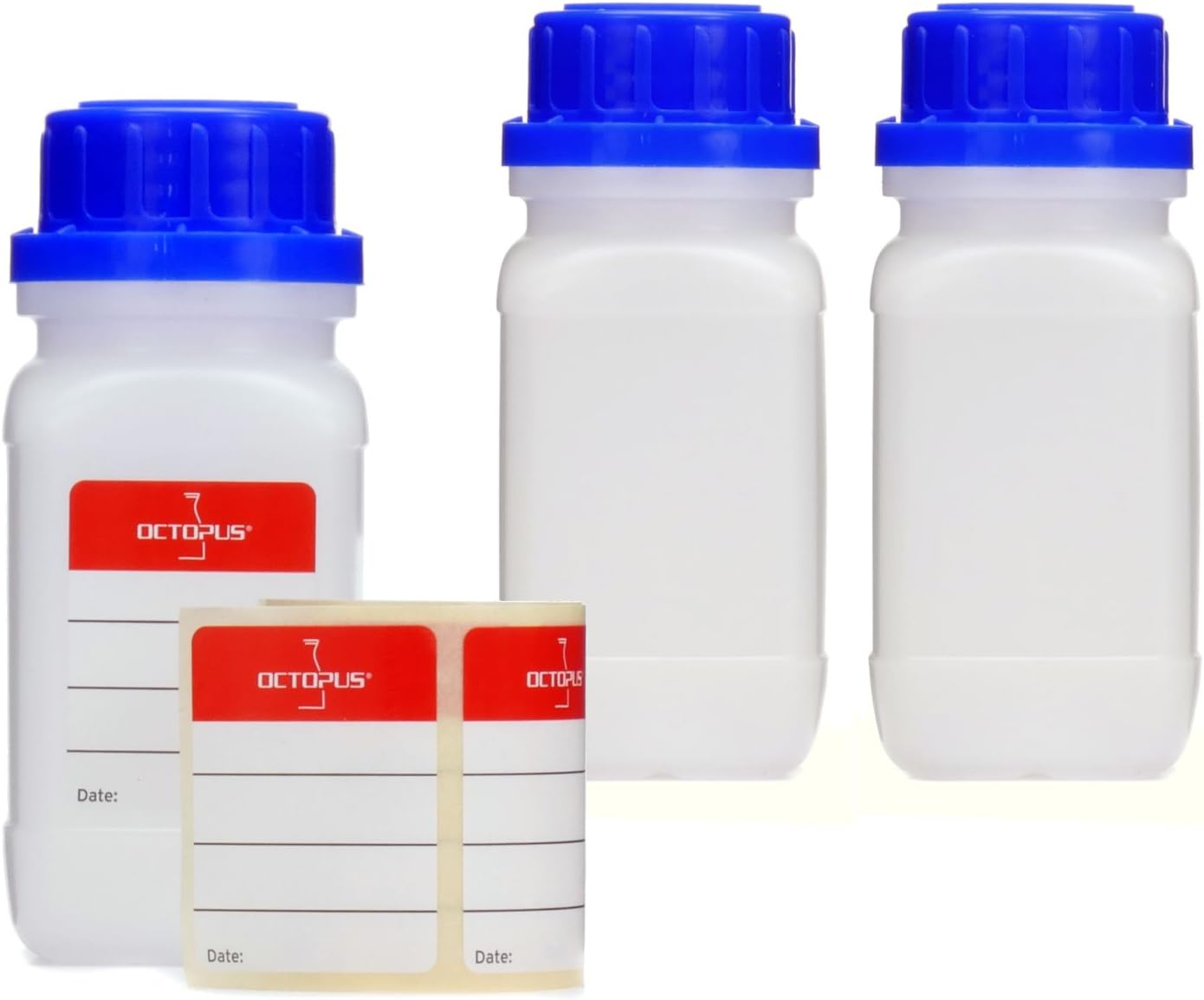Wide Neck Bottles With Blue Lid 3 X 100 ml