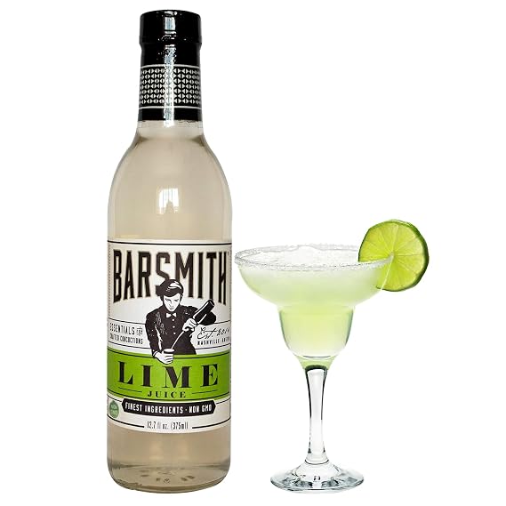 Barsmith Bar Essentials Sweetened Lime Juice - Lime Juice for Cocktails Made with Cane Sugar - No Artificial Flavors or Preservatives - Ideal for Margaritas, Gimlets & Daquiris - 12.7oz (Pack of 1)