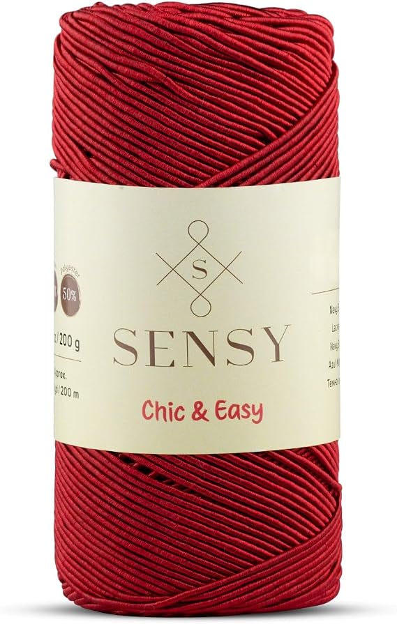 Premium Chic&Easy 200 gr Slim Supra Makrome İpi Mumlu İp Runner İpi Çanta İpi Pase İp (Kırmızı)