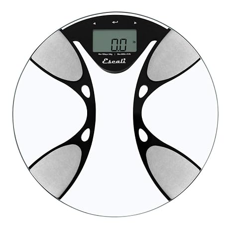 Escali Ultra Slim Body Composition Scale with Bioelectrical Impedance Analysis Technology, Calculates Body Fat Percentage, Body Water, Lean Muscle and Total Bone Mass