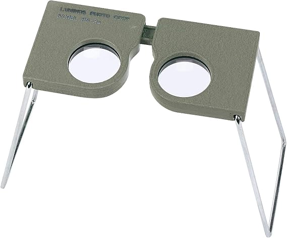 Forestry Suppliers Pocket Stereo Viewer, 2X Precision Meniscus Lenses, Adjustable Interpupillary Range, Metal Frame with Vinyl Case