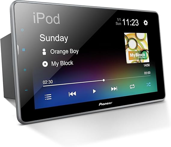 Pioneer DMH-T450EX 9" Capacitive Touchscreen Floating Display Car Stereo | Digital Multimedia Receiver, Alexa, Bluetooth, Backup Camera, FLAC, Short Chassis, USB, AM/FM Radio, 13-Band EQ, RCA Preouts