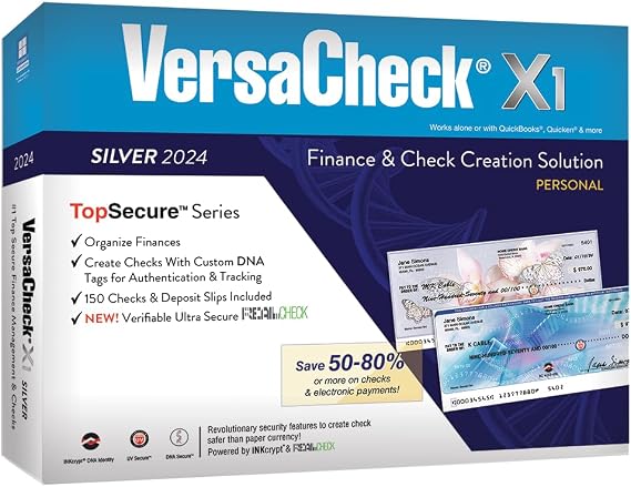 VersaCheck X1 Silver 2024 - Personal Finance and Check Creation Software