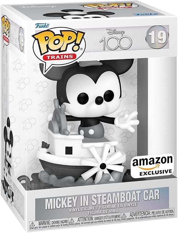 Funko POP! Trains: Disney 100 - Mickey in Steamboat Car - Collectable Vinyl Figure - Gift Idea - Official Merchandise - for Kids & Adults - Movies Fans - Model Figure for Collectors