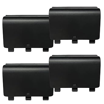 4 Pack One Controller Battery Back Cover for Xbox One, One S, One X Controller [NOT for Xbox SeriesS/X],Replacement Battery Back Shell Covers Compatible with Xbox One/One S/One X Controllers (Black)