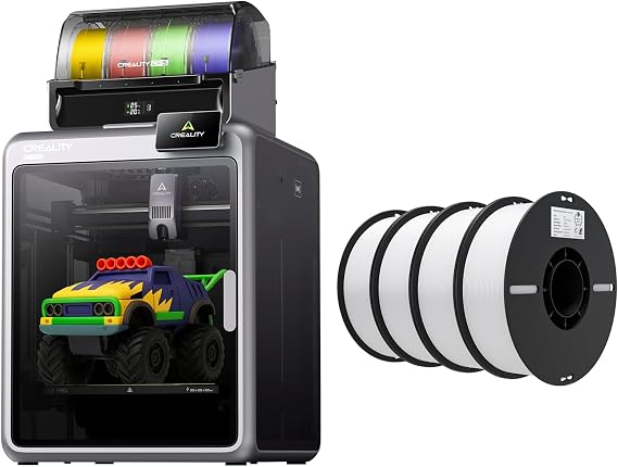 Creality K2 Pro Combo (A) 3D Printer Bundle with PLA Filament 1.75mm 4 Packs(4 White)