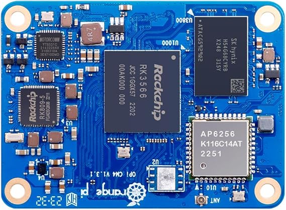 Orange Pi CM4 1GB/2GB/4GB/8GB LPDDR4/4x Rockchip RK3566 4-Core Single Board Computer with eMMC Flash Onboard, Wi-Fi & Bluetooth, Compute Module 4 Core Board Run Android/Debian/Ubuntu (GB, 4)