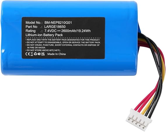 Jaywat Dejavoo QD2 QD4 WizarPOS Q2 Q2 Replacement Battery for Part No WHB02-2600 (5 pin) (2600mAh/7.4V)