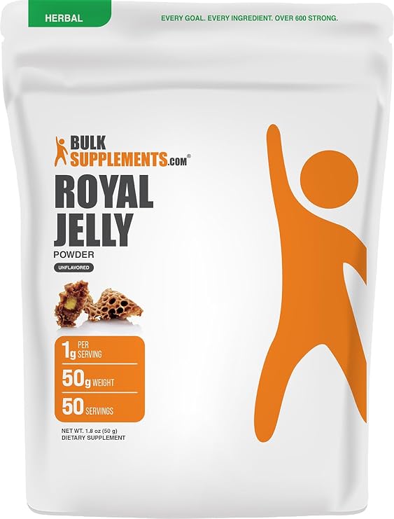 Royal Jelly Powder - Royal Jelly Supplement, for Immune Support - Gluten Free, 1g per Serving, 50g (1.8 oz) (Pack of 1)
