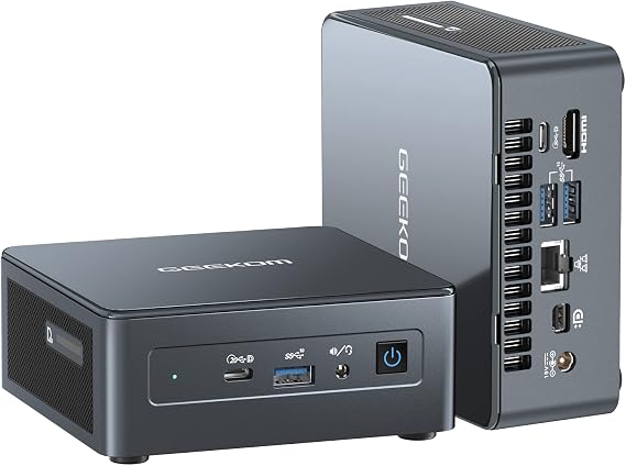 GEEKOM Mini PC Mini IT11, 11th Intel i7-11390H (Up to 5.00 GHz), 16GB DDR4 RAM 512GB M.2 SSD, Windows 11 Pro Mini NUC PC, Support 8K Output/WiFi 6/USB4.0/BT5.2, Home&Office Mini Desktop Computer