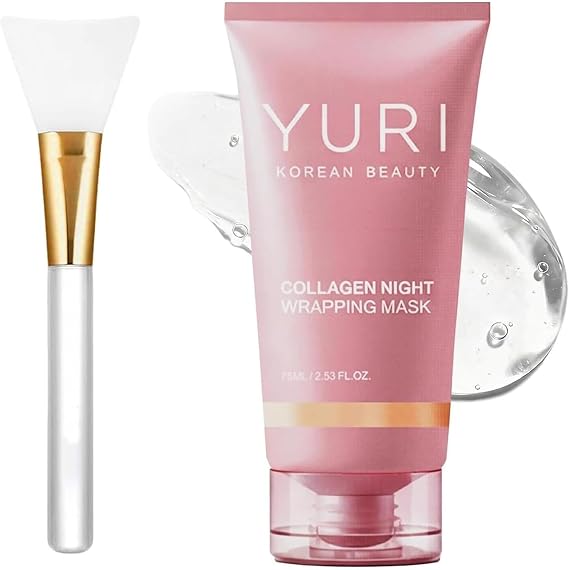 Yuri Collagen Night Wrapping Mask,Korean Beauty Collagen Night Wrapping Mas,Easy Peel off Facial Mask Skin Care Night Mask, Hydrating Firming Sleeping Mask