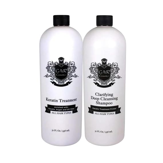 Hair Care Set - Keratin Care and Clarifying Shampoo, Silk Proteins for Smoothness, Shine Boost, Deep Cleansing - Suitable for All Hair Types