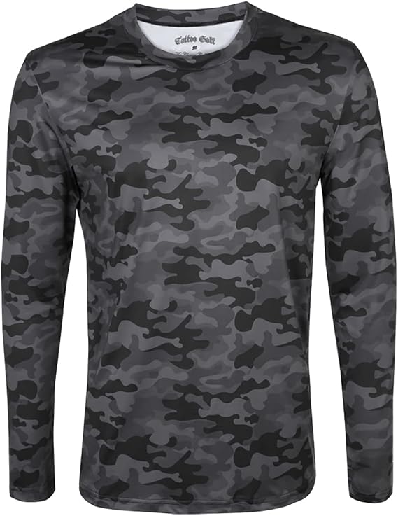 Tattoo Golf Camo/Black Golf Undershirt Long Sleeve in Medium