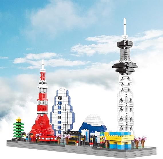 Architecture Tokyo Skyline Collectible Model Building Kit Micro Mini Blocks Sets for Adults Toy Gift Model Kit for Kids,1880 Pieces