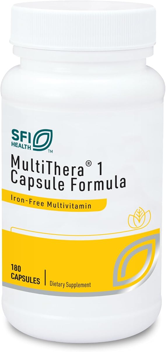 SFI Health Klaire Labs MultiThera 1 Iron-Free Multivitamin, 180 Caps