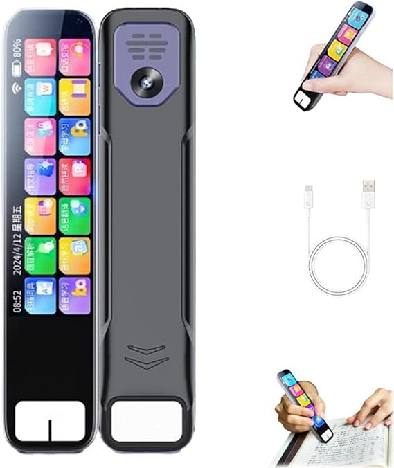 Ai Smart Pen with Chatgpt - Instant Answers for Math, History & More, Offline Translation (60+ Languages), Camera, Bluetooth, Music & File Storage (Black) (Black) Black