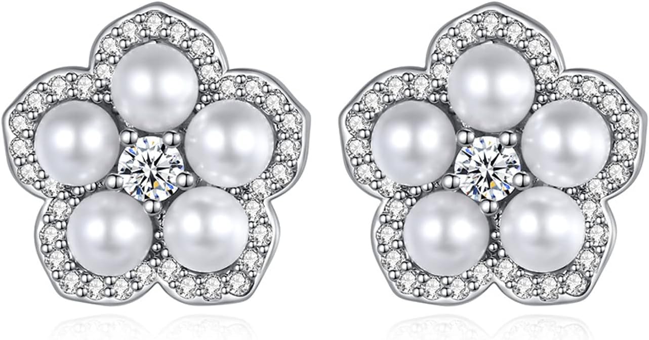 White Gold Plated Wreath Garland Ear of Wheat Marquise Cubic Zirconia Crystal Chandelier AAAAA Australia Crystal Stud Earrings Fashion Jewelry for Women & Teen Girls