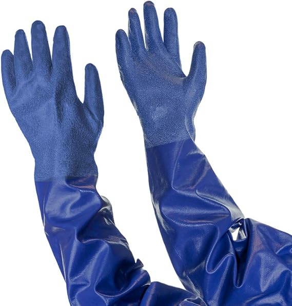 Kleen Handler Kleen Mitt Nitrile Gloves | Non-slip Textured Palm Finish, Tear Resistant Long Lasting Protection against Oils, Fuels, Abrasions and Liquids, Blue, Extra Large (1 pair = 2 gloves)