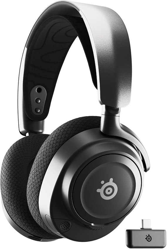 SteelSeries Arctis Nova 7 Wireless Multi-Platform Gaming and Mobile Headset, Nova Acoustic System 2.4 GHz and Simultaneous Bluetooth, USB C, Gen2 Clearcast Microphone