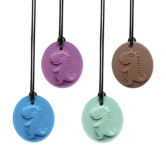 Sensory Chew Necklaces for Sensory Kids, Sensory Toys Silicone Chewy Necklace Sensory for Autism, Teething Necklace for Baby