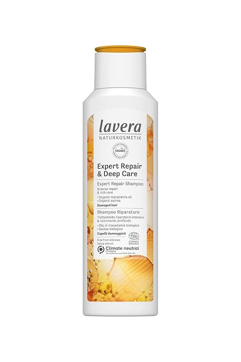 lavera Shampoo Expert Repair and Deep Care Expert Repair Shampoo Hair Care Natural Cosmetics Vegan Certified 250ml