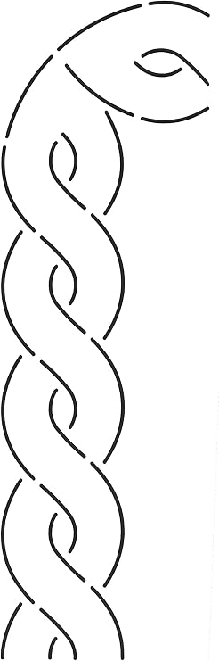 Quilting Creations Cable Border Quilt Stencil, 2"