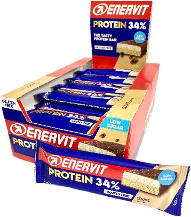 Enervit Protein Bar%34, 55gr, 25 Adet, Kurabiye Aromalı